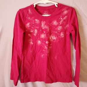 TWO Gently preloved Girls 4t long sleeved Red Tops